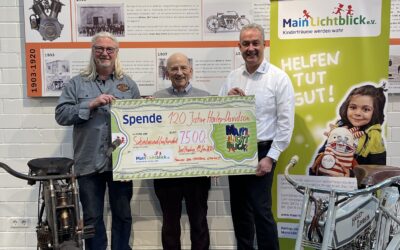 Großartige 7.500 Euro-Spende durch „120 Jahre Harley-Davidson“-Ausstellung